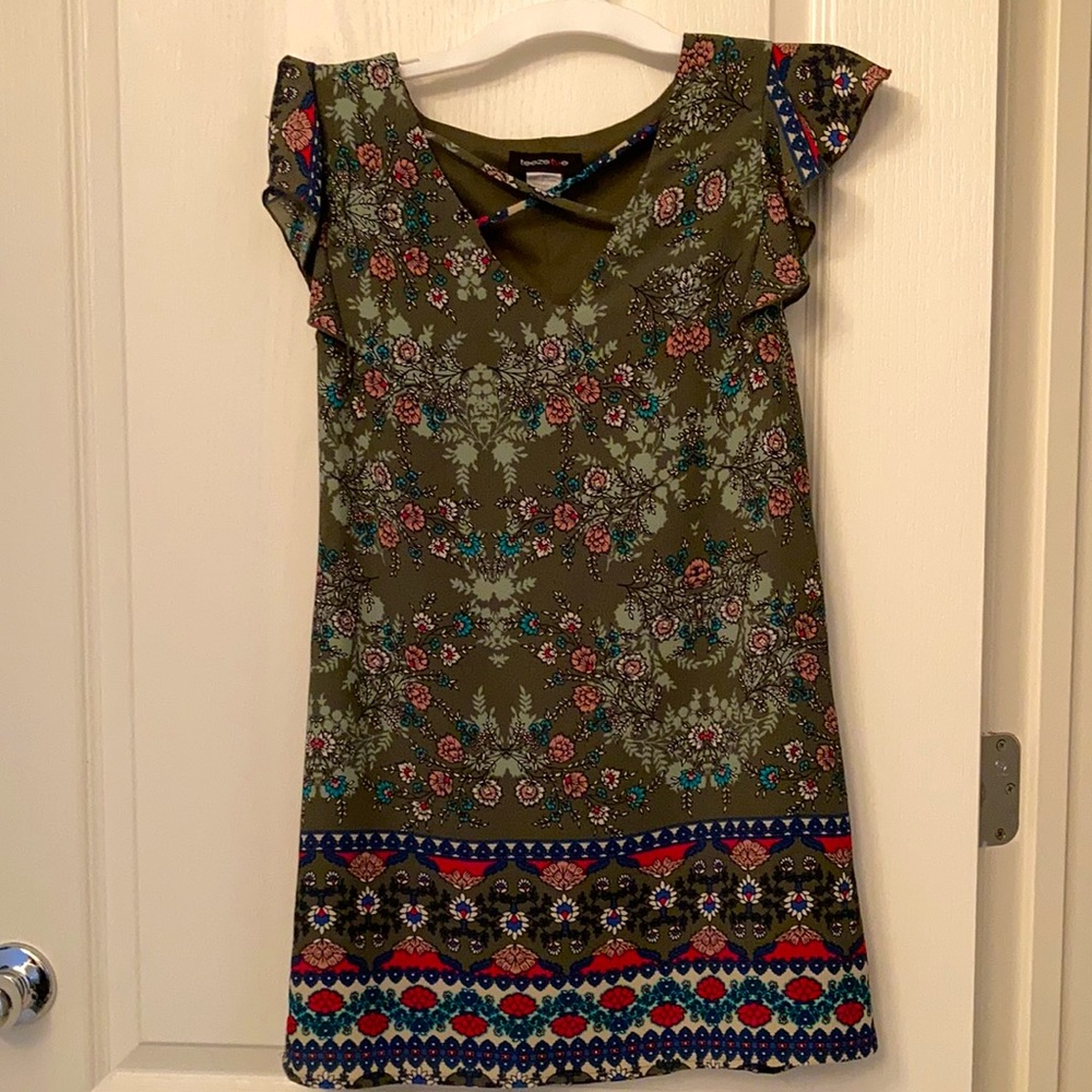 Crisscross neck dress